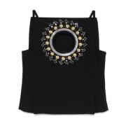 Paco Rabanne Svart tanktopp med logotyp Black, Dam