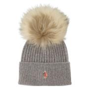 Moncler Pom Pom Kashmir Mössa Grå Gray, Dam