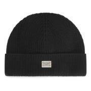 Dolce & Gabbana Stickad Mössa Hat Svart Black, Herr