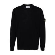 Stone Island Casual Stickad Pullover Sweater Blue, Herr