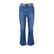 Love Moschino Slim-fit Bluaw Jeans med Dragkedja och Knappstängning Bl...