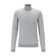 Hugo Boss Silvergrå Turtleneck Sweater Gray, Herr