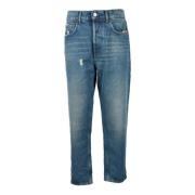 Amish Bomull Denim Jeans Blue, Herr