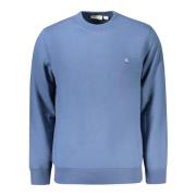 Calvin Klein Blå Långärmad Sweatshirt med Logotyp Blue, Herr