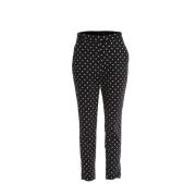 Fracomina Polka Dot Slim Byxor Black, Dam