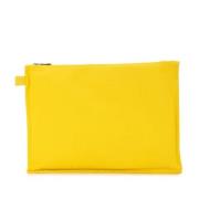 Hermès Vintage Pre-owned Canvas kuvertvskor Yellow, Dam