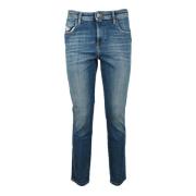 Diesel Bomullsblandning Stretch Jeans Blue, Dam