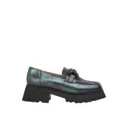 Alma EN Pena Plattform loafer med strass Blue, Dam