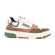 Autry Bruna Sneakers med Färgblock Design Brown, Dam