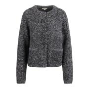 Vince Herringbone Cardigan Jacka Gray, Dam