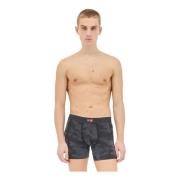 Diesel Microfiber Flocked Boxer Briefs Lågskuren Black, Herr