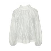 Drykorn Elegant Blus med Ballongärmar White, Dam