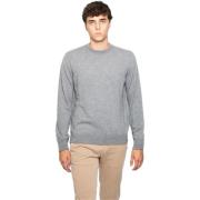 Alpha Studio Lyxig Ull Crewneck Sweatshirt Grå Gray, Herr