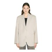 Our Legacy Klassisk Clasp Blazer med Fickor Beige, Dam