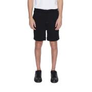 Hugo Boss Svart Bomull Herr Bermuda Shorts Black, Herr