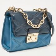 Michael Kors Pre-owned Pre-owned Laeder crossbodyvskor Blue, Dam