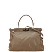 Fendi Vintage Pre-owned Laeder handvskor Brown, Dam