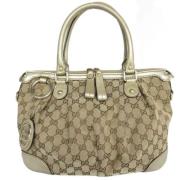 Gucci Vintage Pre-owned Canvas gucci-vskor Beige, Dam