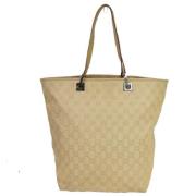 Gucci Vintage Pre-owned Canvas gucci-vskor Beige, Dam