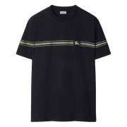 Burberry Blå Equestrian Knight Design T-shirt Blue, Herr