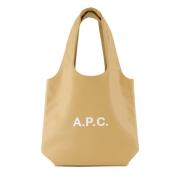 A.p.c. Beige väskor med stora handtag och innerficka Beige, Dam