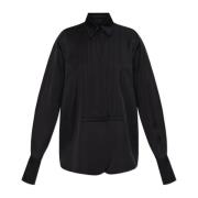 Jil Sander Skjorta med silkeskant Black, Dam