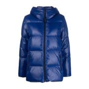 Tommy Hilfiger Blå Puffer Dunjacka Logo Maxi Blue, Dam