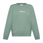 Lanvin Sweatshirt med broderad logotyp Green, Dam