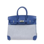 Hermès Vintage Pre-owned Canvas handvskor Blue, Dam