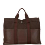 Hermès Vintage Pre-owned Canvas handvskor Brown, Dam