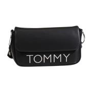 Tommy Hilfiger Lång Flap Crossbody Väska Black, Dam