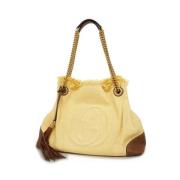 Gucci Vintage Pre-owned Tyg axelremsvskor Beige, Dam