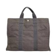 Hermès Vintage Pre-owned Canvas handvskor Brown, Dam