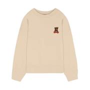 Barrow Ikonisk Teddy Sweatshirt i Sand Beige, Herr