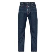 Dsquared2 Blå Denim Jeans med Logo Patch Blue, Herr