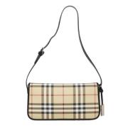 Burberry Vintage Pre-owned Canvas axelremsvskor Beige, Dam