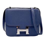 Hermès Vintage Pre-owned Laeder crossbodyvskor Blue, Dam