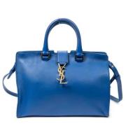 Yves Saint Laurent Vintage Pre-owned Laeder handvskor Blue, Dam