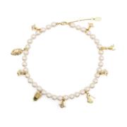 Vivienne Westwood Guld Pärlhalsband Creamrose Pärla Yellow, Dam