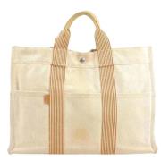 Hermès Vintage Pre-owned Canvas handvskor Beige, Unisex