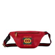 Gucci Vintage Pre-owned Laeder crossbodyvskor Red, Dam