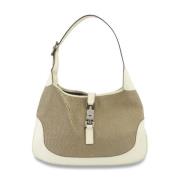 Gucci Vintage Pre-owned Tyg axelremsvskor Beige, Dam