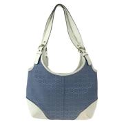 Coach Pre-owned Pre-owned Canvas axelremsvskor Blue, Dam