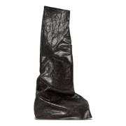 Rick Owens Megacrust Denim Fetish Stövlar Black, Dam