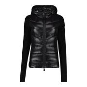 Moncler Svart Bi-material Jacka Höst-Vinter 2024 Black, Dam