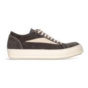 Rick Owens Retro Low Moleskin Sneakers Beige, Herr