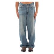 Haikure Mid Wash Loose Jeans Blue, Herr