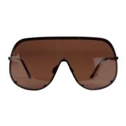 Rick Owens Sportiga Shield Solglasögon i 0904 Brown, Herr