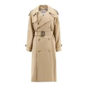 Burberry Klassisk Bomull Trenchcoat Beige, Dam