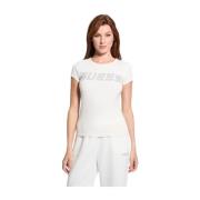 Guess Vit Dam T-shirt White, Dam